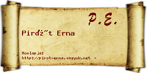 Pirót Erna névjegykártya